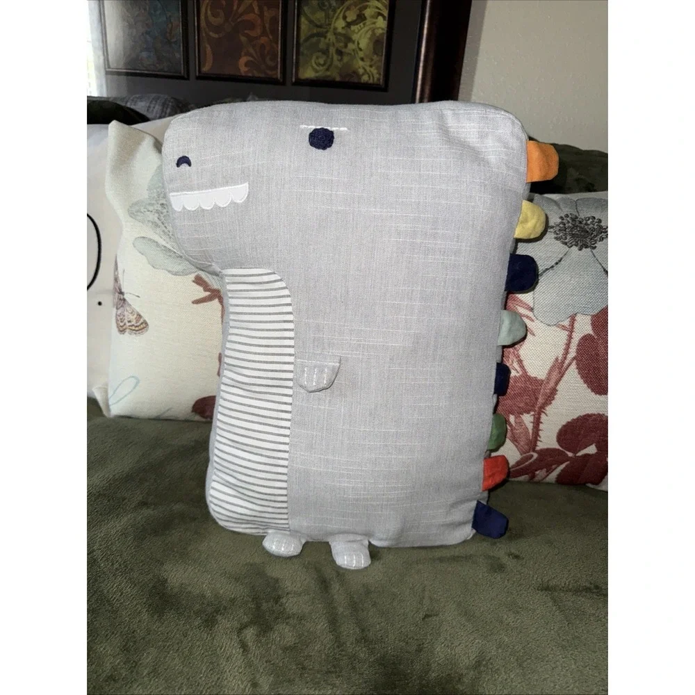Pottery Barn‎ Kids Dino Color Scales Pillow Cotton Chambray Accent No Lights